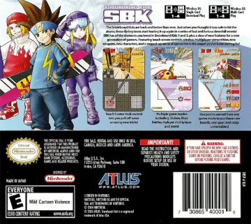 SBK - Snowboard Kids (USA) box cover back